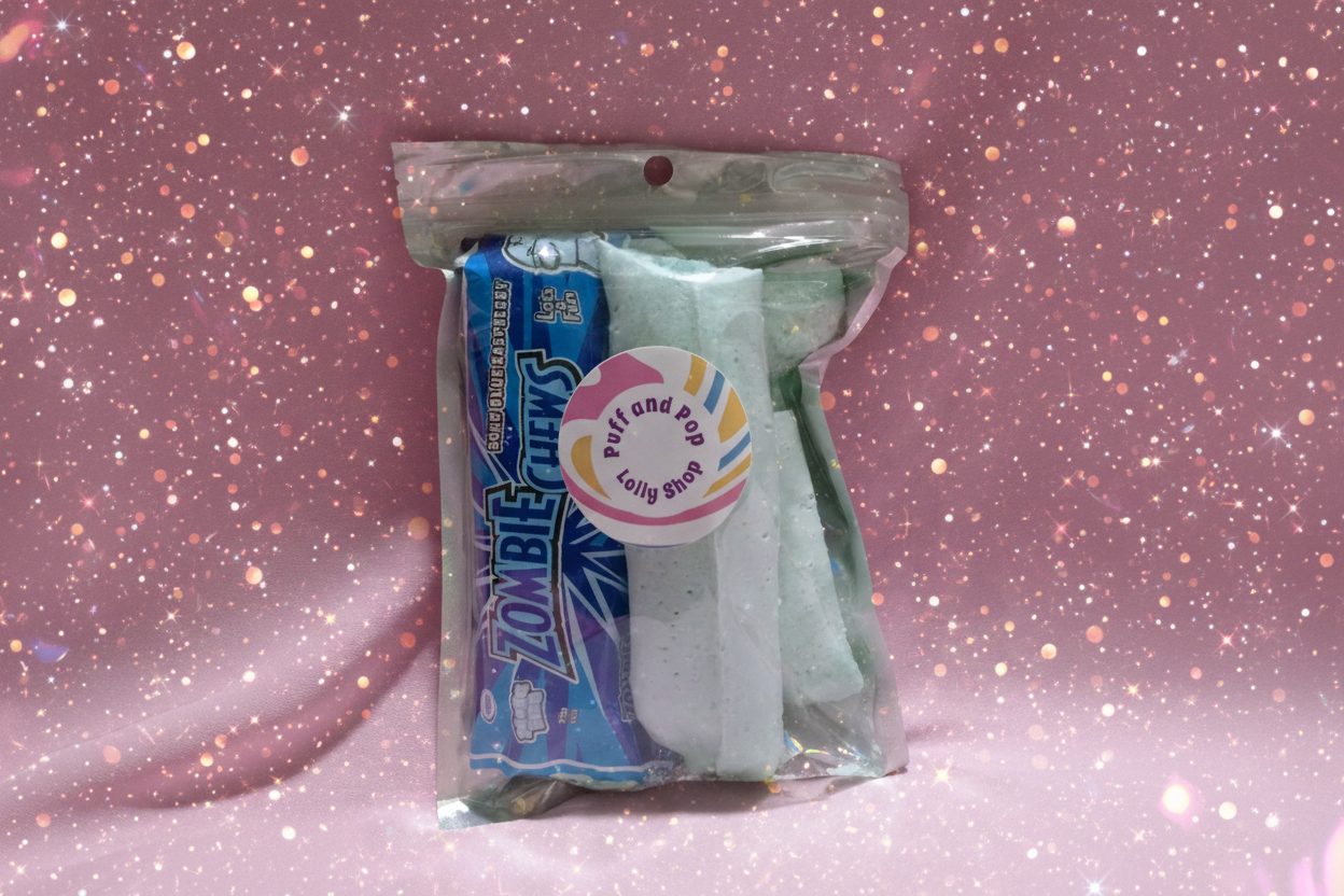 Freeze Dried Zombie Chews Sour Blue Raspberry