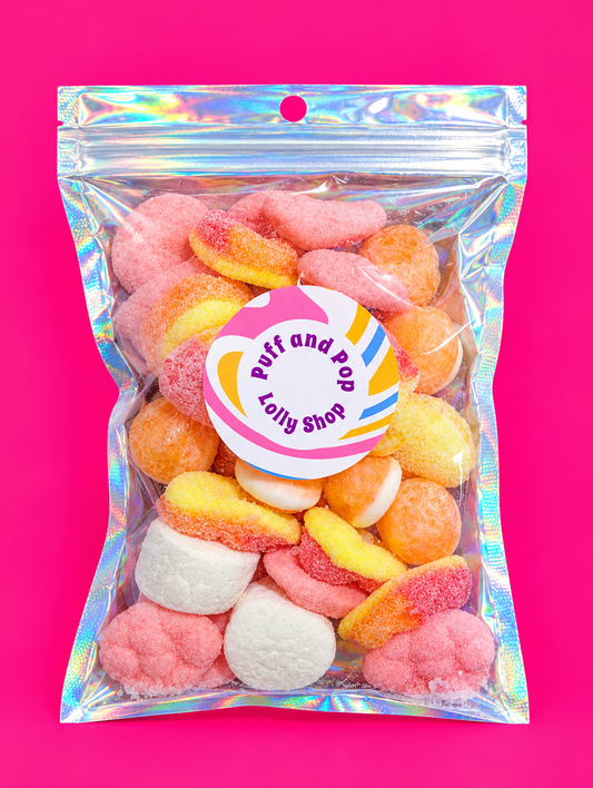 Freeze Dried Peach Mix
