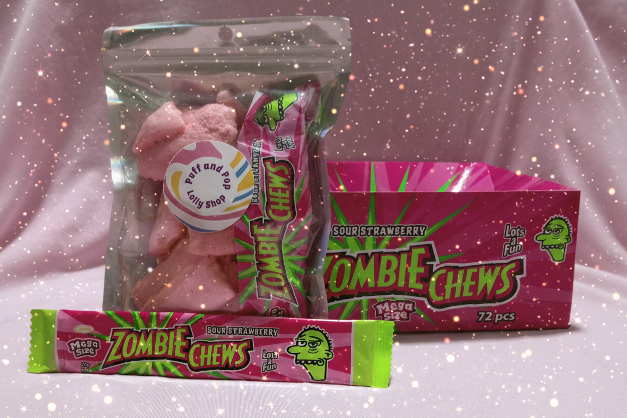 Freeze Dried Zombie Chews Sour Strawberry