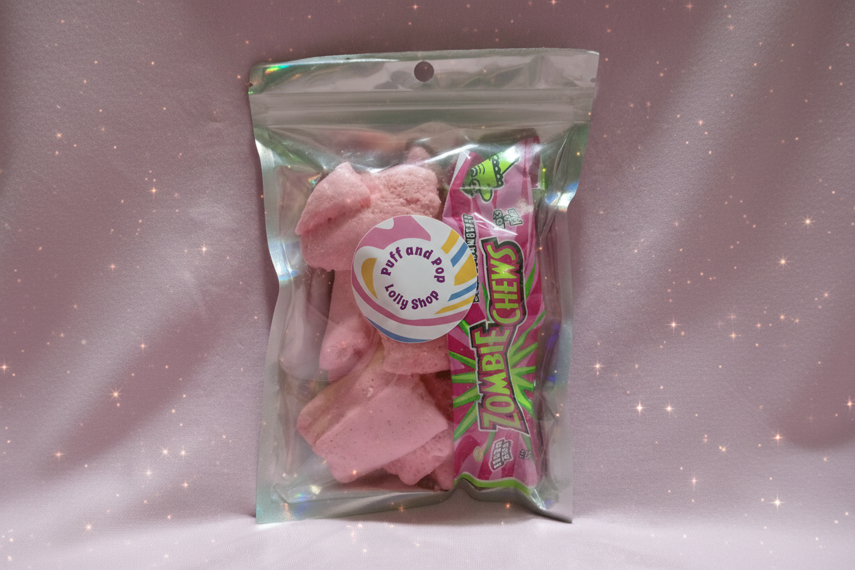 Freeze Dried Zombie Chews Sour Strawberry