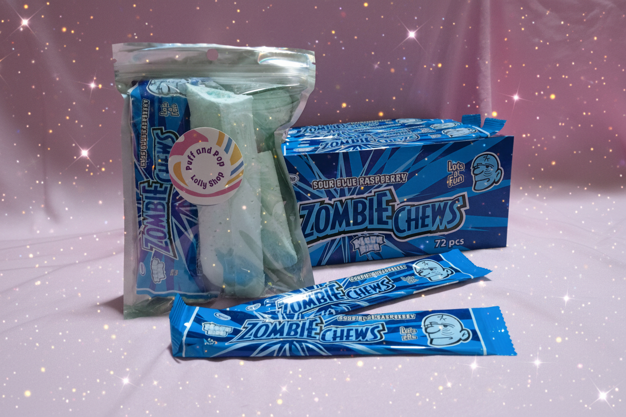 Freeze Dried Zombie Chews Sour Blue Raspberry