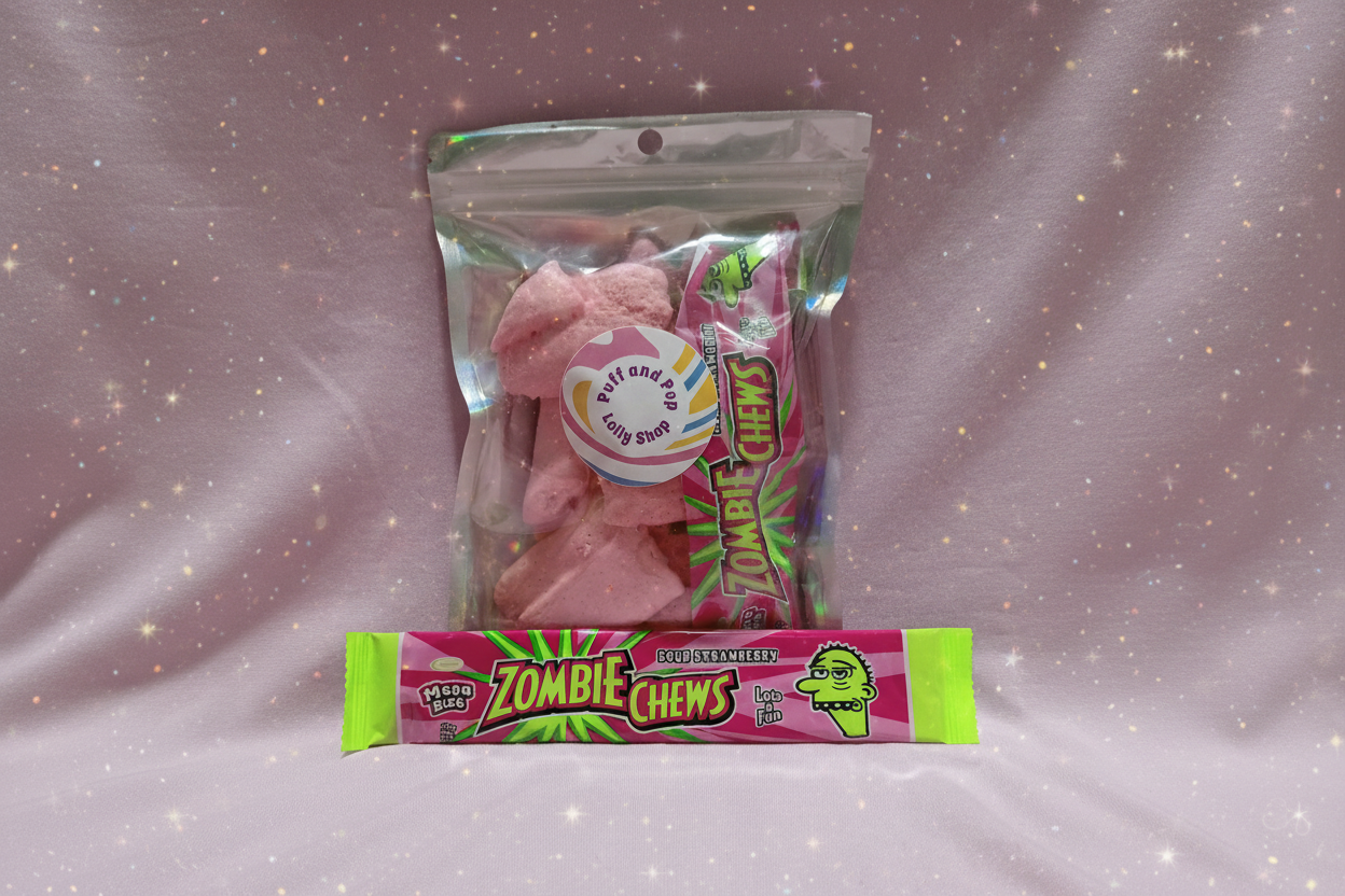 Freeze Dried Zombie Chews Sour Strawberry