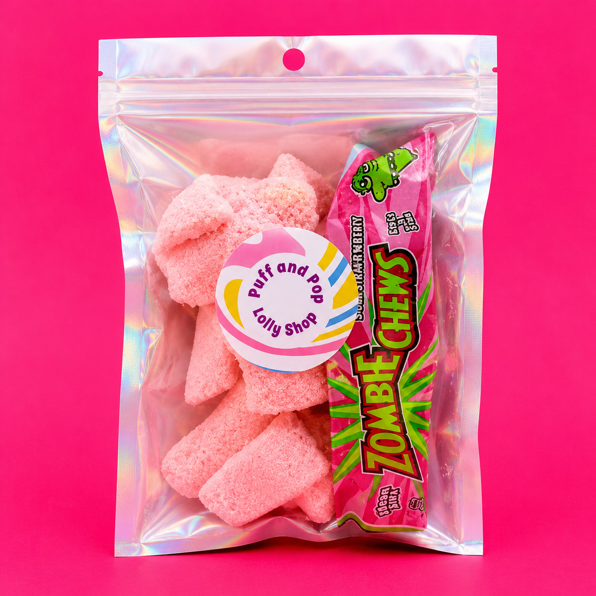 Freeze Dried Zombie Chews Sour Strawberry
