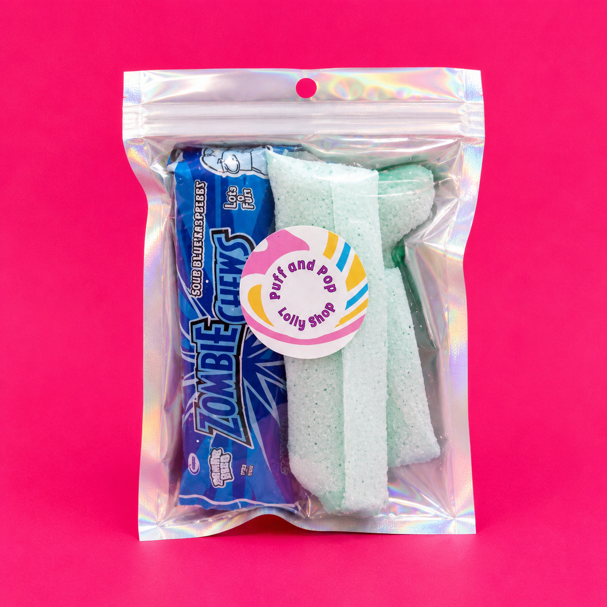 Freeze Dried Zombie Chews Sour Blue Raspberry